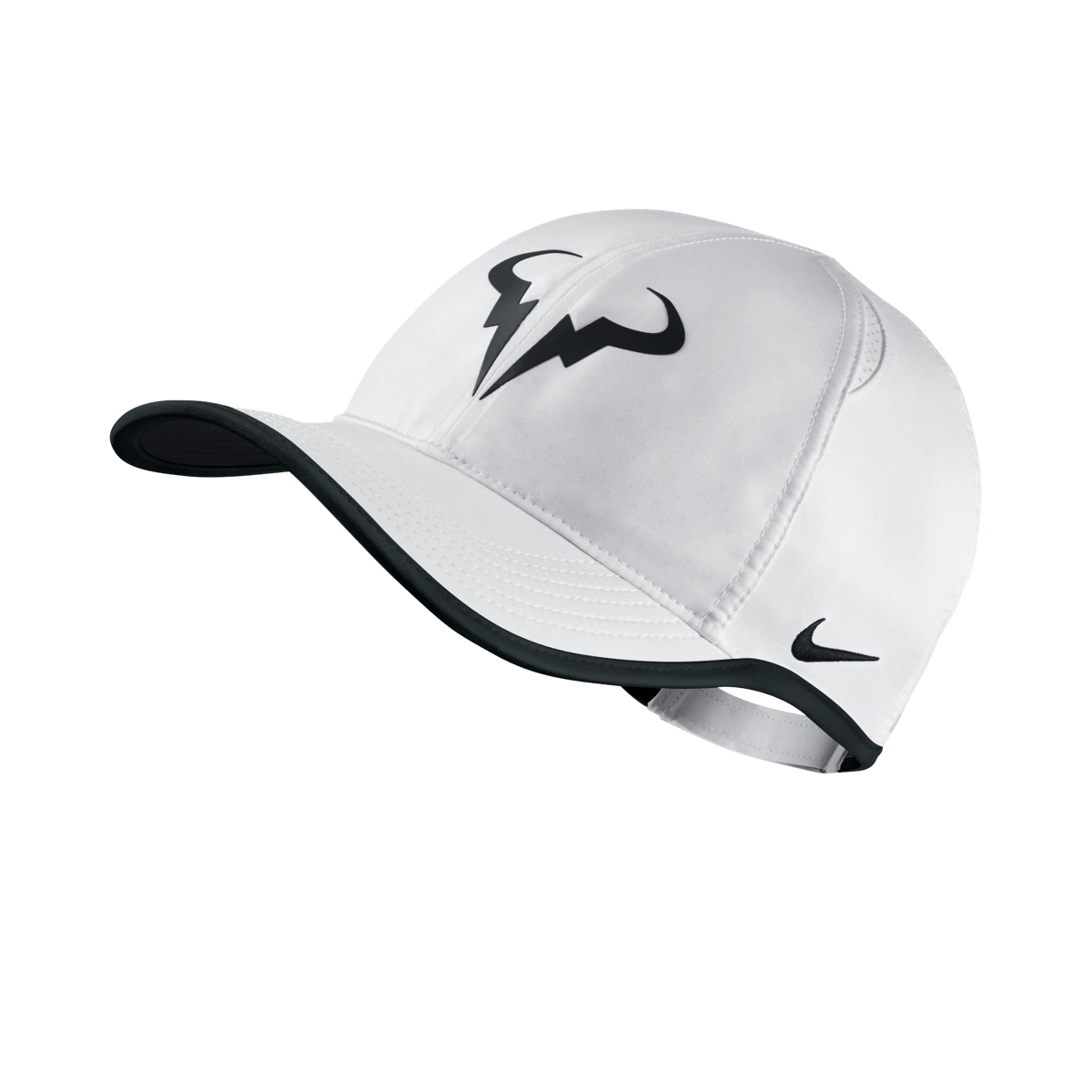 Nike Rafa Featherlight hat in White w/Black [715146-100] from the Summer 2015 tennis collection